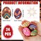 24 Pcs Pysanky Easter Eggs Ukrainian Floral Easter Spring Bowl Filler Decor Fabric Wrapped Easter Foam Eggs for Easter Home Trays Holiday Party Decorations Basket Vase Bowl Fillers